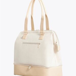 Beis Mini Weekender Cream and Tan Women's Bag